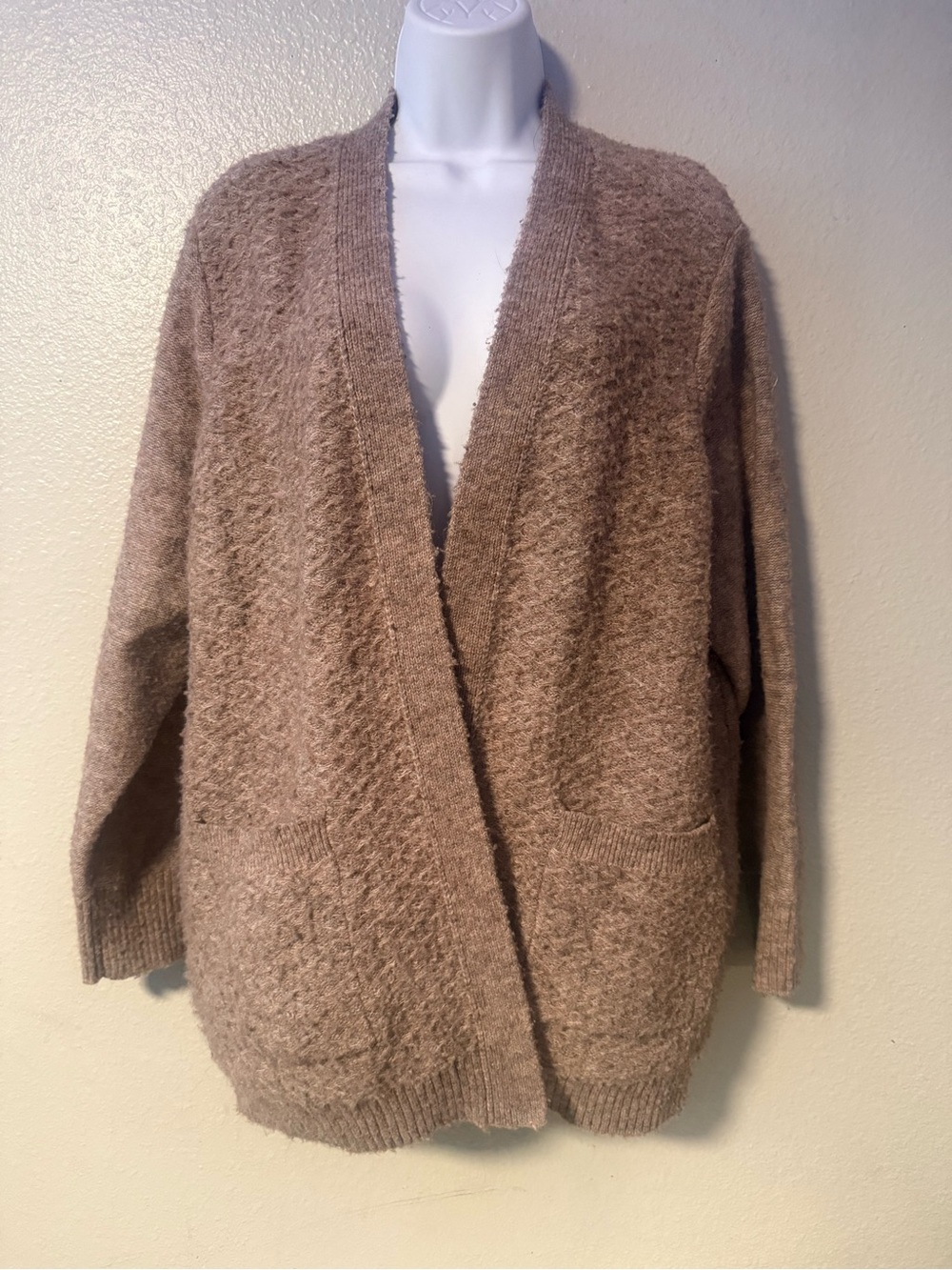 croft & barrow Women's Open-Front Cardigan in Taupe Brown